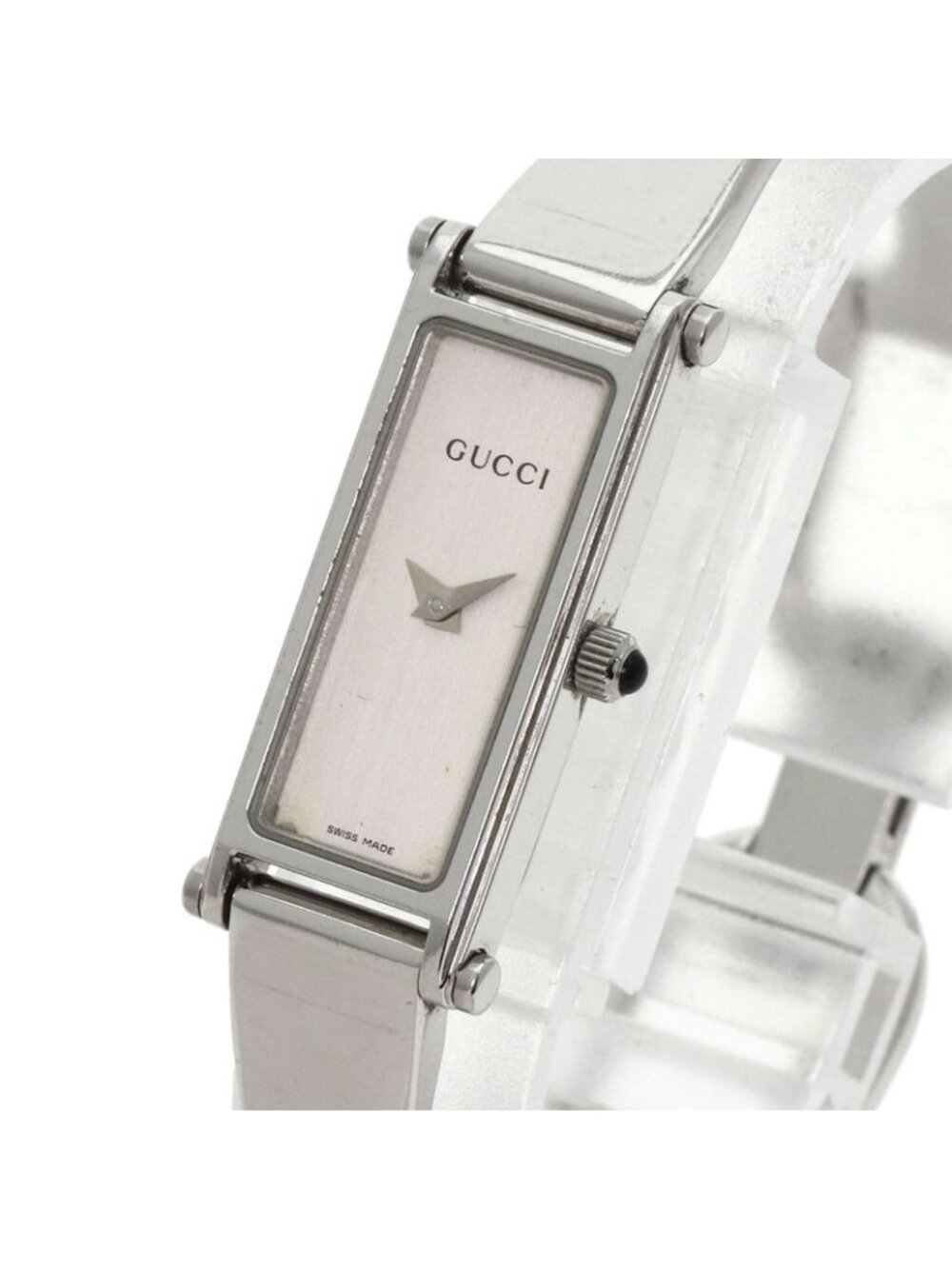 Gucci Square Face Bangle Watch SS - Picture 3 of 15